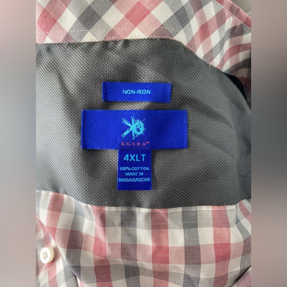 Egara Red and Blue Plaid Button Down Shirt - Picture 4 of 4